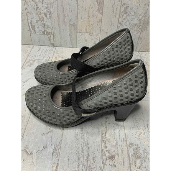 Jambu Shoes - Jambu Allure Gray Closed Toe Woven Pump Heels Womens Size 6M